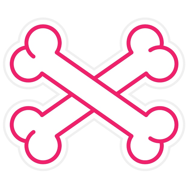 Diseño vectorial Estilo del icono del hueso