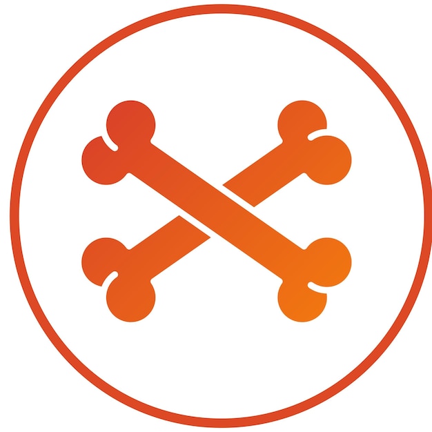 Diseño vectorial Estilo del icono del hueso
