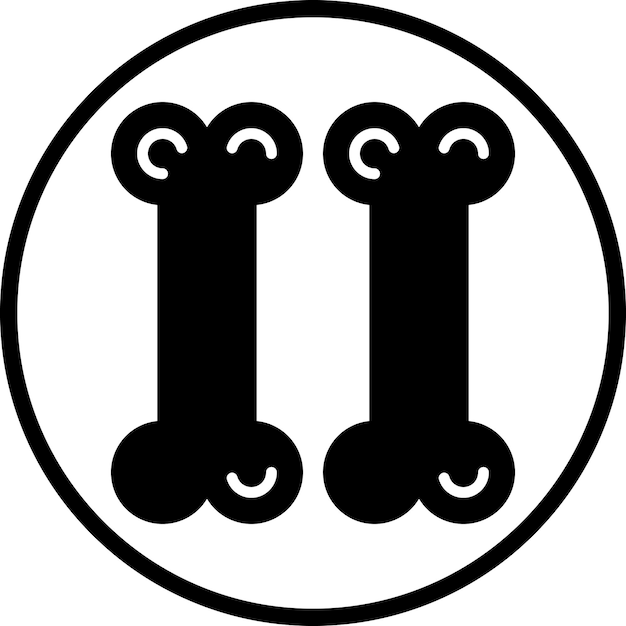 Diseño vectorial Estilo de icono de huesos