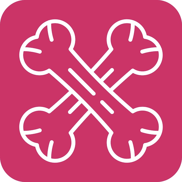 Diseño vectorial Estilo de icono de huesos