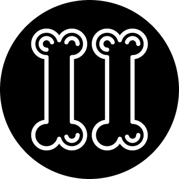 Diseño vectorial Estilo de icono de huesos