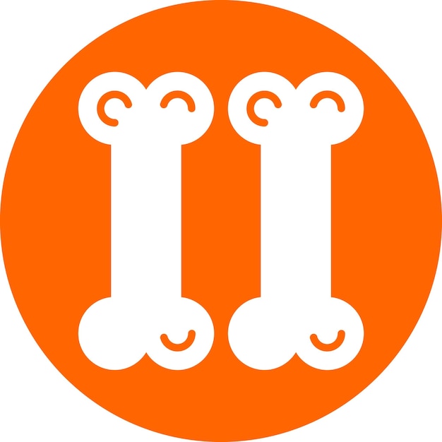 Diseño vectorial Estilo de icono de huesos