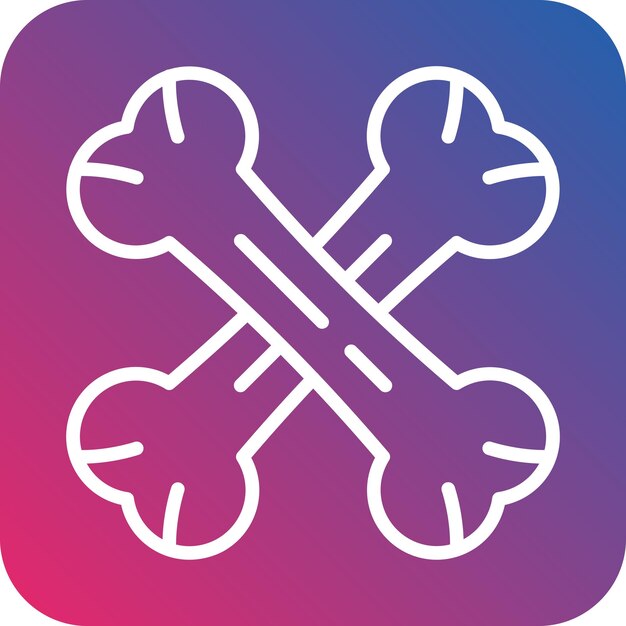 Diseño vectorial Estilo de icono de huesos