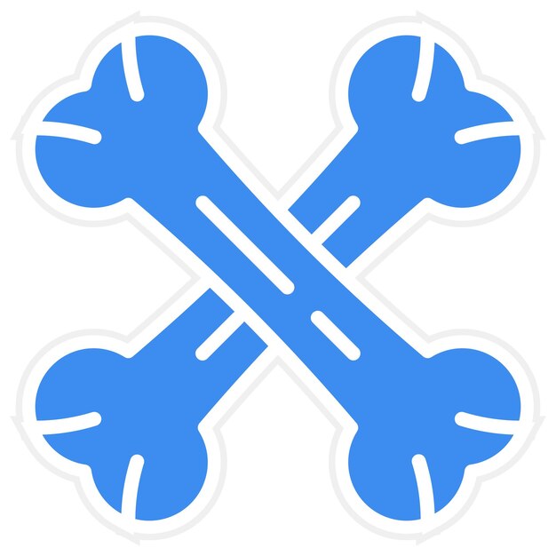 Diseño vectorial Estilo de icono de huesos