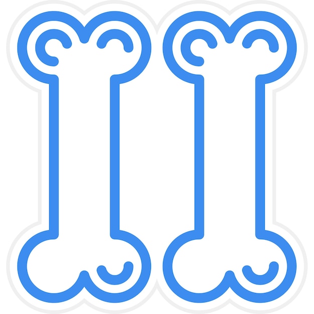Diseño vectorial Estilo de icono de huesos