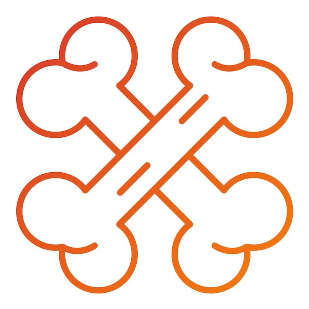 Diseño vectorial Estilo de icono de huesos