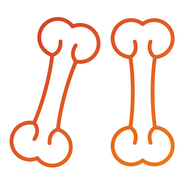 Diseño vectorial Estilo de icono de huesos