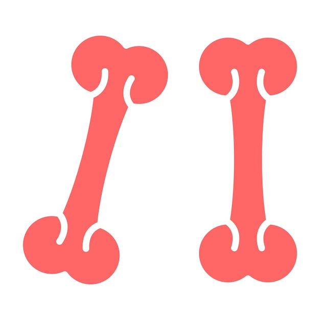 Diseño vectorial Estilo de icono de huesos