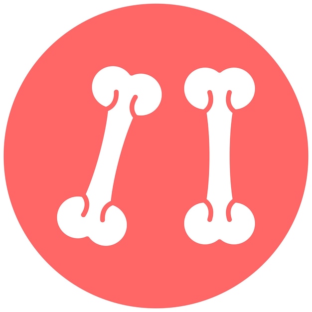 Diseño vectorial Estilo de icono de huesos