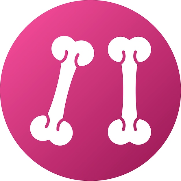 Diseño vectorial Estilo de icono de huesos