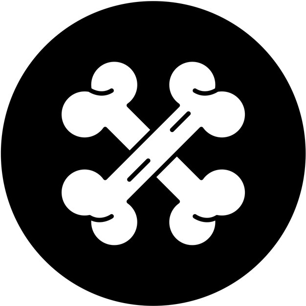 Diseño vectorial Estilo de icono de huesos