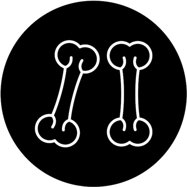 Diseño vectorial Estilo de icono de huesos