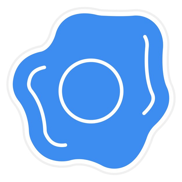 Diseño vectorial Estilo de icono de huevo frito
