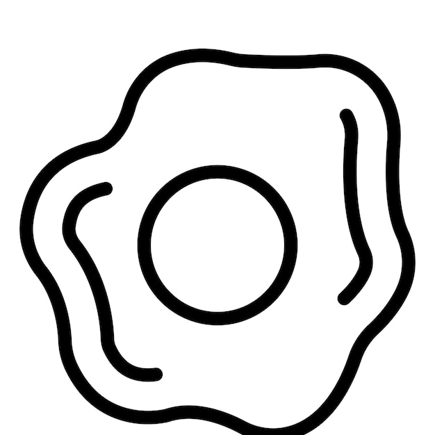 Diseño vectorial Estilo de icono de huevo frito