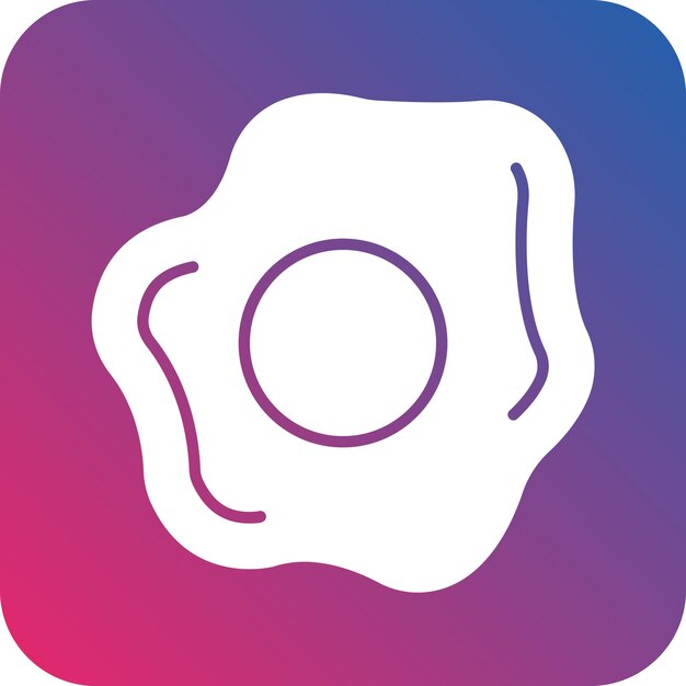 Diseño vectorial Estilo de icono de huevo frito