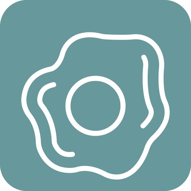Diseño vectorial Estilo de icono de huevo frito