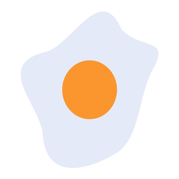 Diseño vectorial Estilo de icono de huevo frito