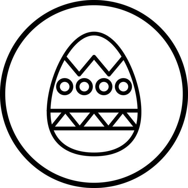 Diseño vectorial Estilo del icono del huevo de Pascua