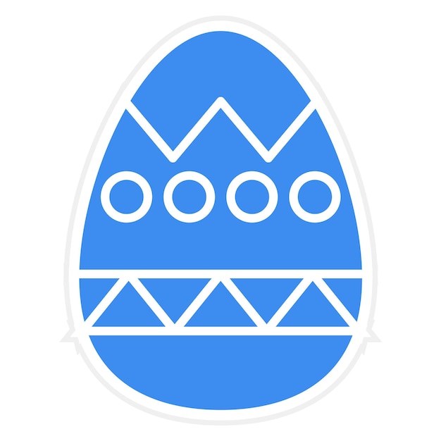 Diseño vectorial Estilo del icono del huevo de Pascua