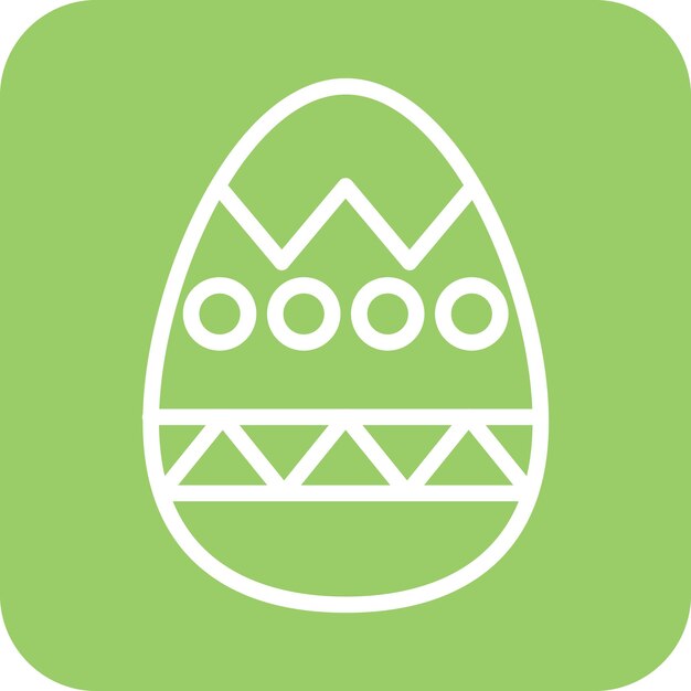 Diseño vectorial Estilo del icono del huevo de Pascua