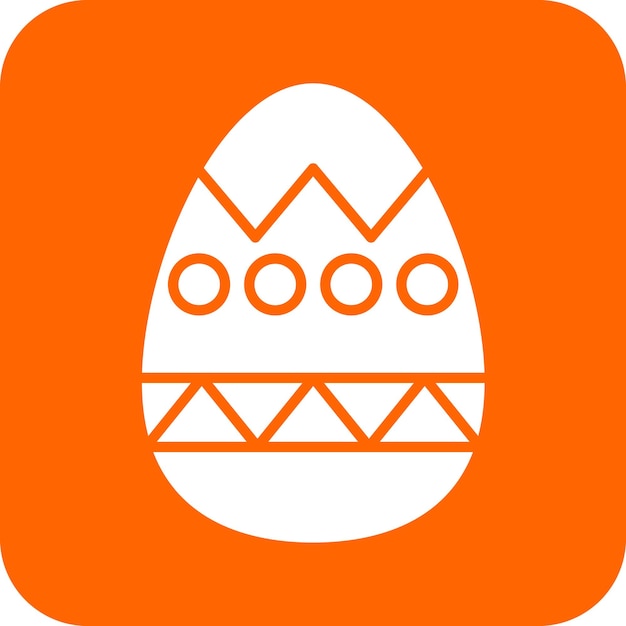 Diseño vectorial Estilo del icono del huevo de Pascua
