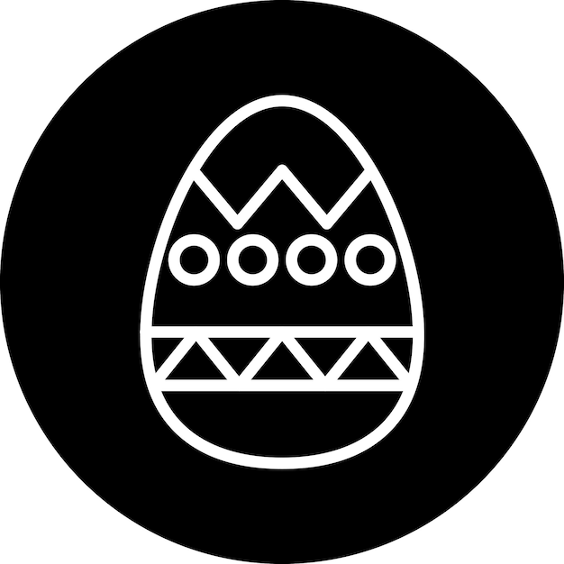 Diseño vectorial Estilo del icono del huevo de Pascua