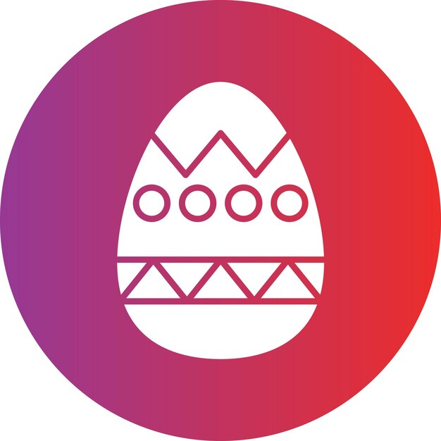 Diseño vectorial Estilo del icono del huevo de Pascua