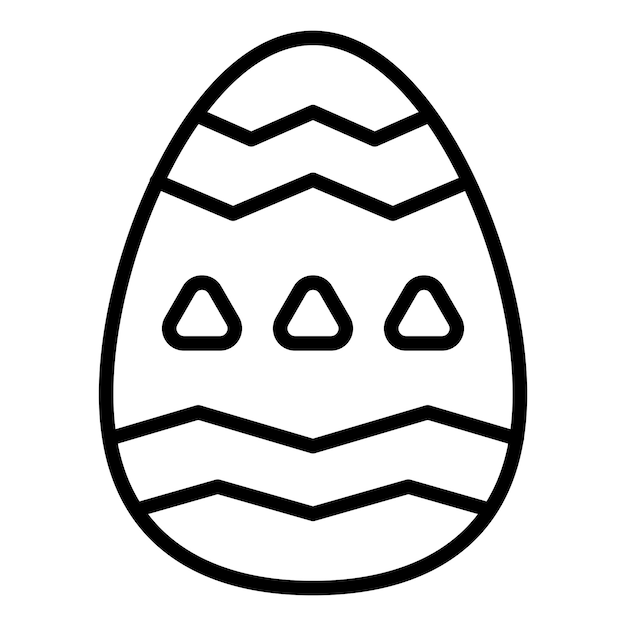 Diseño vectorial Estilo del icono del huevo de Pascua