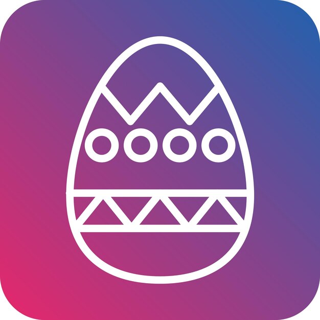 Diseño vectorial Estilo del icono del huevo de Pascua