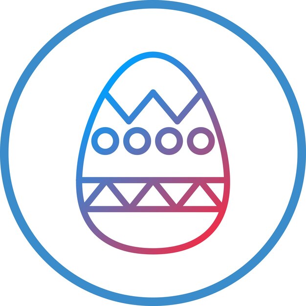 Diseño vectorial Estilo del icono del huevo de Pascua