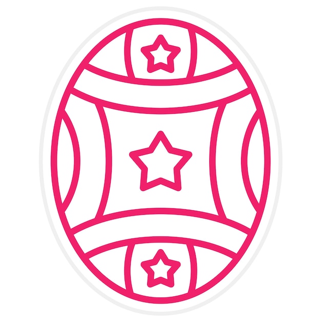 Diseño vectorial Estilo del icono del huevo de Pascua