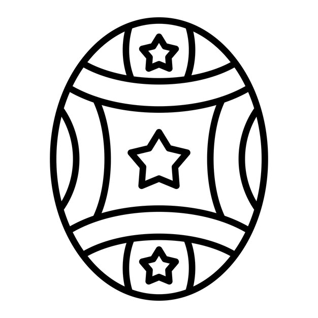 Diseño vectorial Estilo del icono del huevo de Pascua