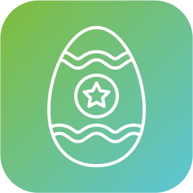 Diseño vectorial Estilo del icono del huevo de Pascua