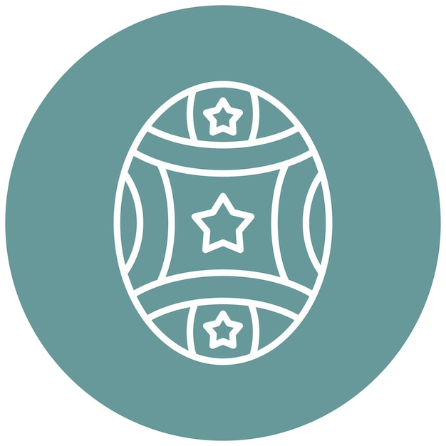 Diseño vectorial Estilo del icono del huevo de Pascua