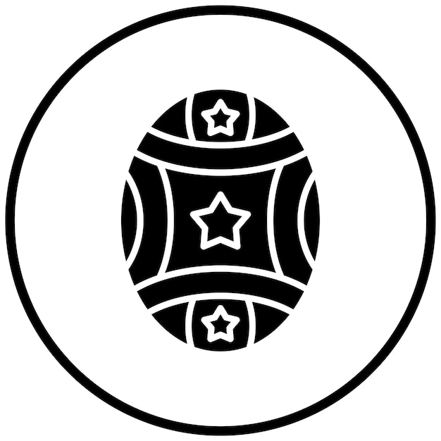 Diseño vectorial Estilo del icono del huevo de Pascua