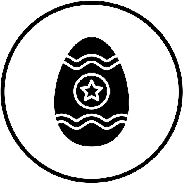 Diseño vectorial Estilo del icono del huevo de Pascua