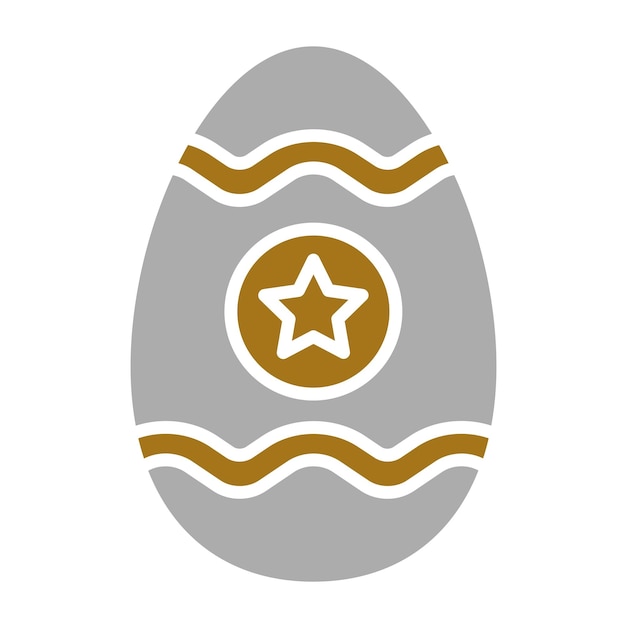 Diseño vectorial Estilo del icono del huevo de Pascua