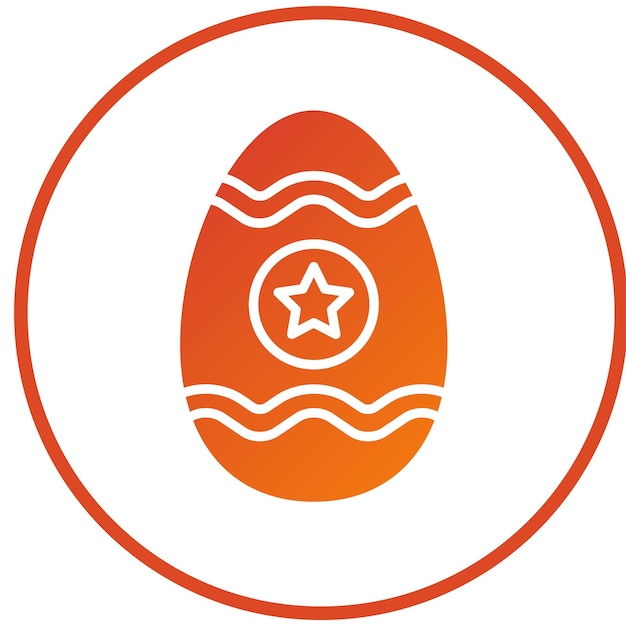 Diseño vectorial Estilo del icono del huevo de Pascua