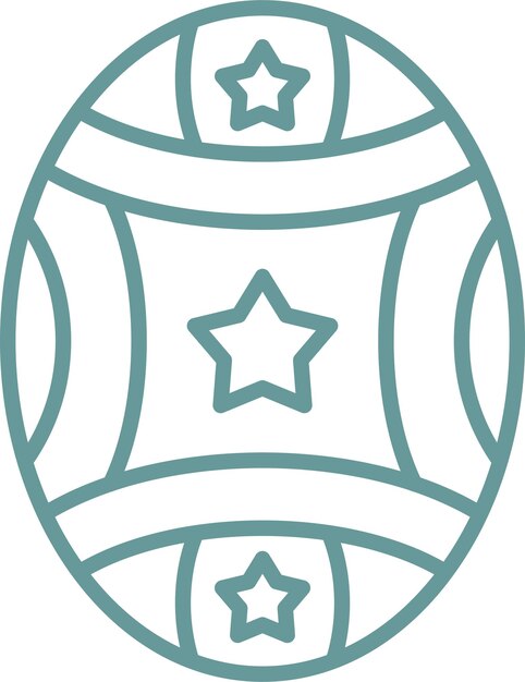 Diseño vectorial Estilo del icono del huevo de Pascua