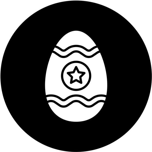 Diseño vectorial Estilo del icono del huevo de Pascua