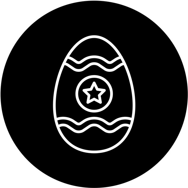 Diseño vectorial Estilo del icono del huevo de Pascua