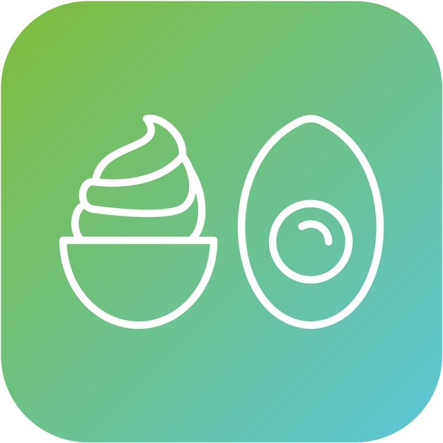 Diseño vectorial Estilo del icono de los huevos del diablo