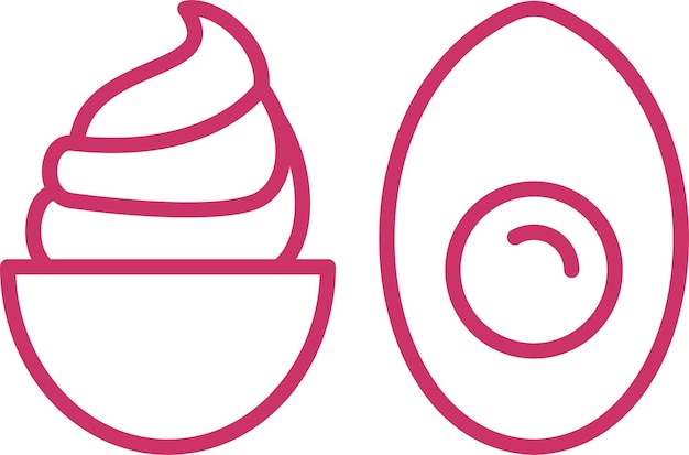 Diseño vectorial Estilo del icono de los huevos del diablo