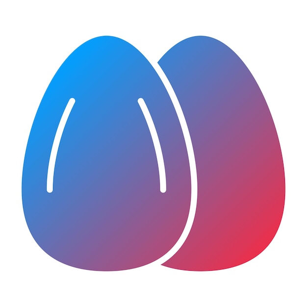 Diseño vectorial Estilo del icono de los huevos