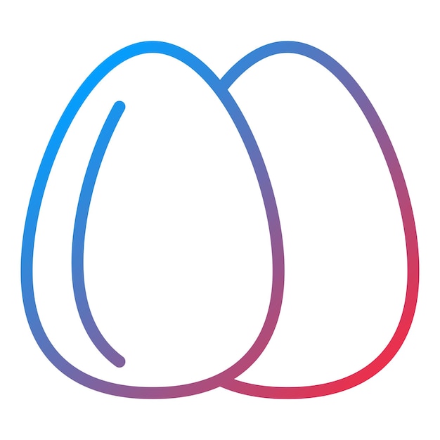 Diseño vectorial Estilo del icono de los huevos