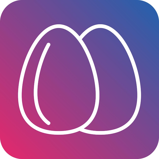 Diseño vectorial Estilo del icono de los huevos