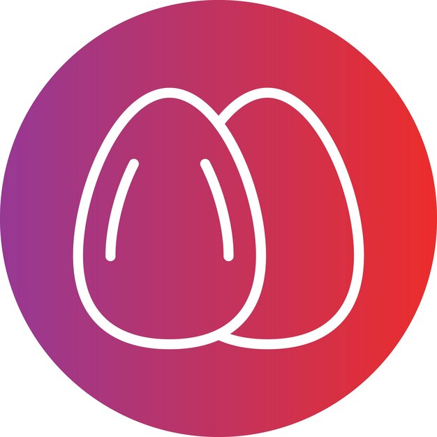 Diseño vectorial Estilo del icono de los huevos