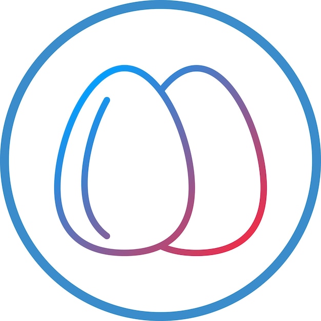 Diseño vectorial Estilo del icono de los huevos