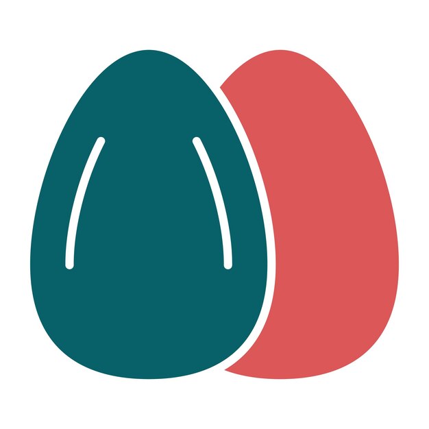 Diseño vectorial Estilo del icono de los huevos