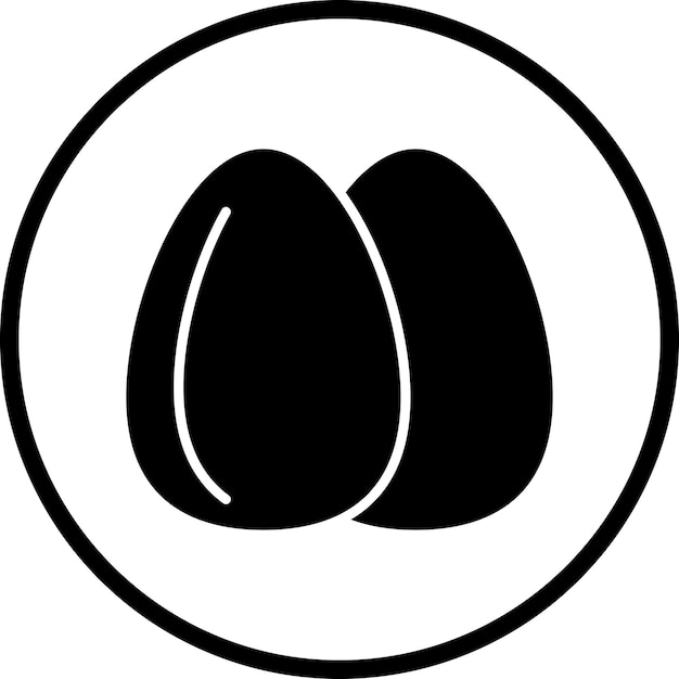 Diseño vectorial Estilo del icono de los huevos